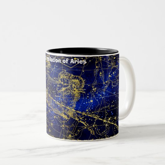 Tasse 2 Couleurs Constellation du Bélier (Devant droit)