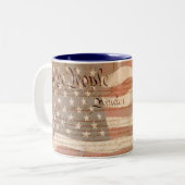 Tasse 2 Couleurs Constitution et drapeau américain Patriotic (Devant gauche)