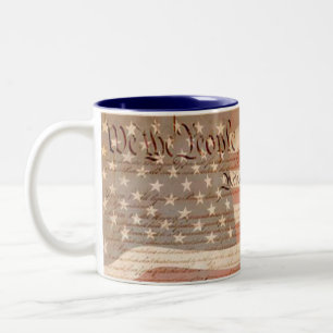 Tasse 2 Couleurs Constitution et drapeau américain Patriotique