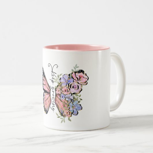 Tasse 2 Couleurs Continuer à augmenter le devis Fleur sauvage (Devant droit)