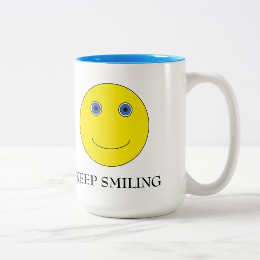 Tasse 2 Couleurs Continuez à sourire (Droit)