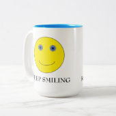Tasse 2 Couleurs Continuez à sourire (Devant gauche)