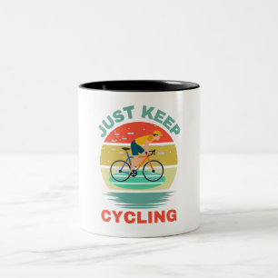 TASSE 2 COULEURS CONTINUEZ JUSTE À FAIRE DU CYCLISME