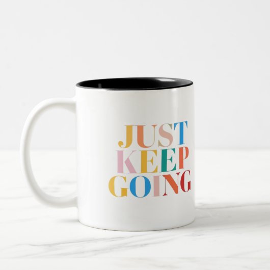 Tasse 2 Couleurs "Continuez - Motivation audacieuse" (Gauche)