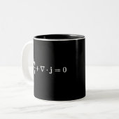 Tasse 2 Couleurs continuity equation all physics fields basics (Devant gauche)