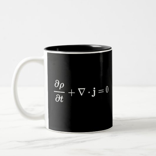 Tasse 2 Couleurs continuity equation all physics fields basics (Gauche)
