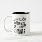 Tasse 2 Couleurs Contrats de café Cocktails Fermeture Immobilier (Gauche)