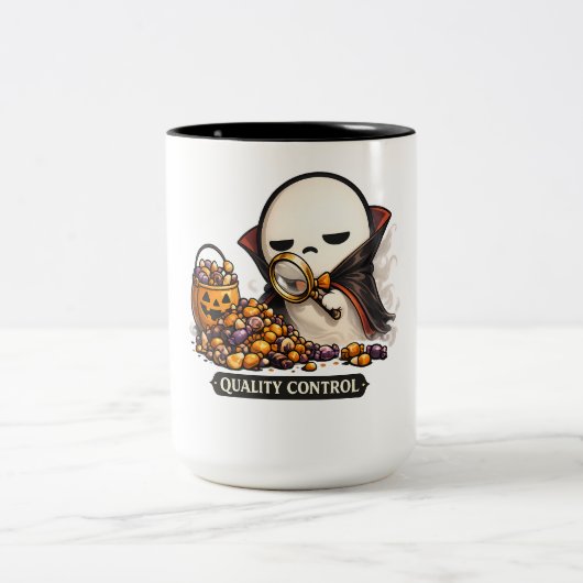 Tasse 2 Couleurs Contrôle de Qualité Halloween Vampire Mignon (Centre)