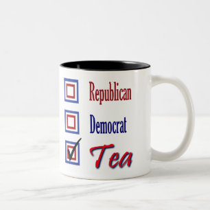 Tasse 2 Couleurs Contrôle républicain un de thé de Démocrate