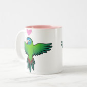 Tasse 2 Couleurs Conure / Loriquet / Amour de perroquet (Devant gauche)