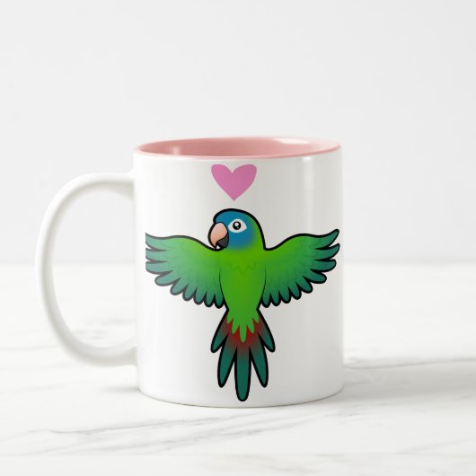 Tasse 2 Couleurs Conure / Loriquet / Amour de perroquet (Gauche)
