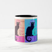 Tasse 2 Couleurs Conversations Noir (chats noirs) (Centre)