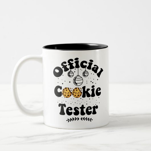 Tasse 2 Couleurs Cookie Tester officiel Amateurs de Cookie Noël (Gauche)