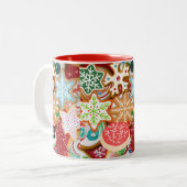 Tasse 2 Couleurs Cookies de Noël (Devant gauche)