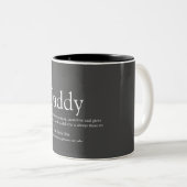 Tasse 2 Couleurs Cool amusant Daddy Définition Citation (Devant droit)