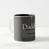 Tasse 2 Couleurs Cool amusant Daddy Définition Citation (Devant gauche)