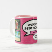 Tasse 2 Couleurs Cool amusant et amusant, Cousin (Devant gauche)