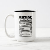 Tasse 2 Couleurs cool Artiste faits (Gauche)