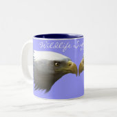 Tasse 2 Couleurs Cool Bald Eagle Wildlife Collection (Devant gauche)