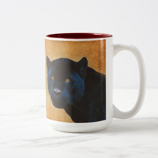 Tasse 2 Couleurs Cool Black Jaguar Panther Faune Big Cat (Droit)
