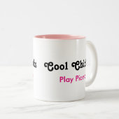 Tasse 2 Couleurs Cool Chicks Jouer Piano (Devant droit)