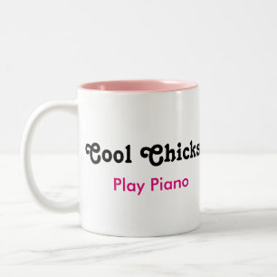Tasse 2 Couleurs Cool Chicks Jouer Piano