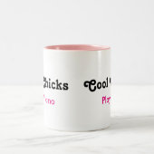 Tasse 2 Couleurs Cool Chicks Jouer Piano (Centre)