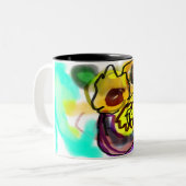 Tasse 2 Couleurs Cool d'art Sunflower (Devant gauche)