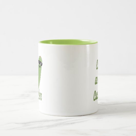 Tasse 2 Couleurs Cool en Concombre ! Carton en concombre (Centre)