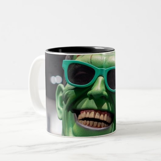 Tasse 2 Couleurs Cool Frankenstein (Devant gauche)
