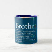 Tasse 2 Couleurs Cool Fun Brother Définition Dire Bleu (Centre)