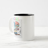 Tasse 2 Couleurs Cool Funny Skier | conceptions de ski | skier drôl (Devant gauche)