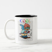 Tasse 2 Couleurs Cool Funny Skier | conceptions de ski | skier drôl (Gauche)