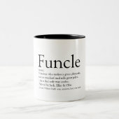 Tasse 2 Couleurs Cool Funny Uncle Funcle Définition Citation (Centre)