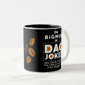 Tasse 2 Couleurs Cool Papa plaisante Design Texte (Devant droit)
