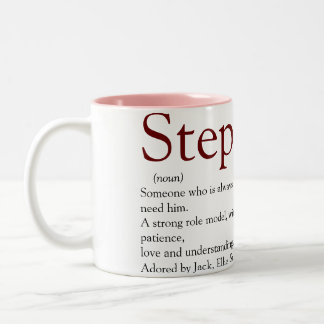 Tasse 2 Couleurs Cool Stepfather, Stepdad Définition Fun Grey rose