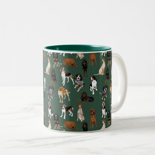 Tasse 2 Couleurs Coonhound (Devant droit)
