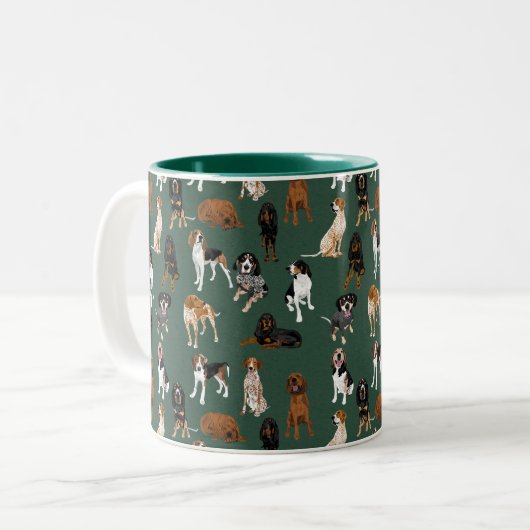 Tasse 2 Couleurs Coonhound (Devant gauche)