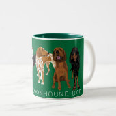 Tasse 2 Couleurs Coonhound Dad Green (Devant droit)