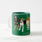 Tasse 2 Couleurs Coonhound Dad Green (Devant gauche)