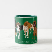 Tasse 2 Couleurs Coonhound Dad Green (Centre)