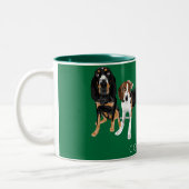 Tasse 2 Couleurs Coonhound Dad Green (Gauche)