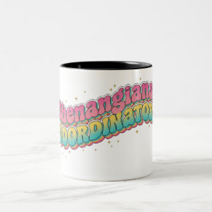 Tasse 2 Couleurs Coordinateur de Shenanigans Rétro Années 70 Lettra