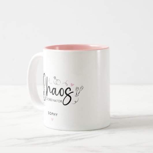 Tasse 2 Couleurs Coordinateur du Chaos Mariage (Devant gauche)