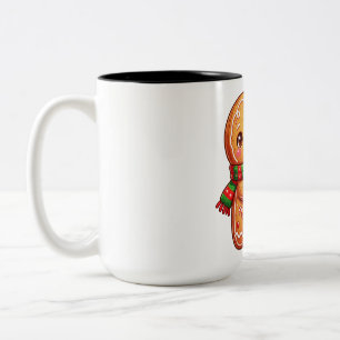 Tasse 2 Couleurs Copain pain d'épices avec canne de bonbon