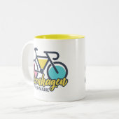 Tasse 2 Couleurs Copenhague Danemark Cyclisme (Devant gauche)