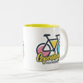 Tasse 2 Couleurs Copenhague Danemark Cyclisme (Devant droit)