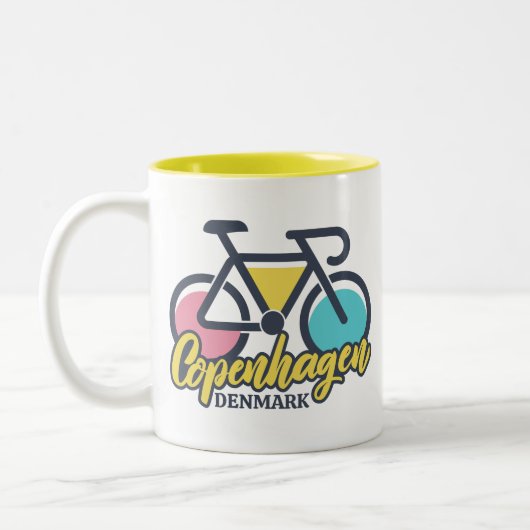 Tasse 2 Couleurs Copenhague Danemark Cyclisme (Gauche)