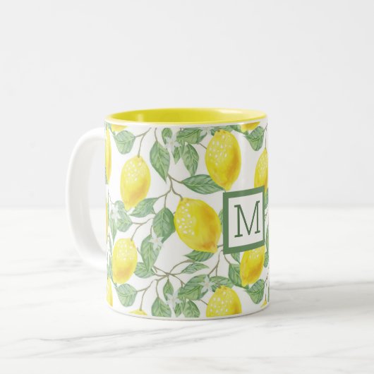Tasse 2 Couleurs Copie lumineuse faite sur commande de citronnier (Devant gauche)