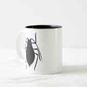 Tasse 2 Couleurs Copie noire d'insecte d'aphis (Devant gauche)